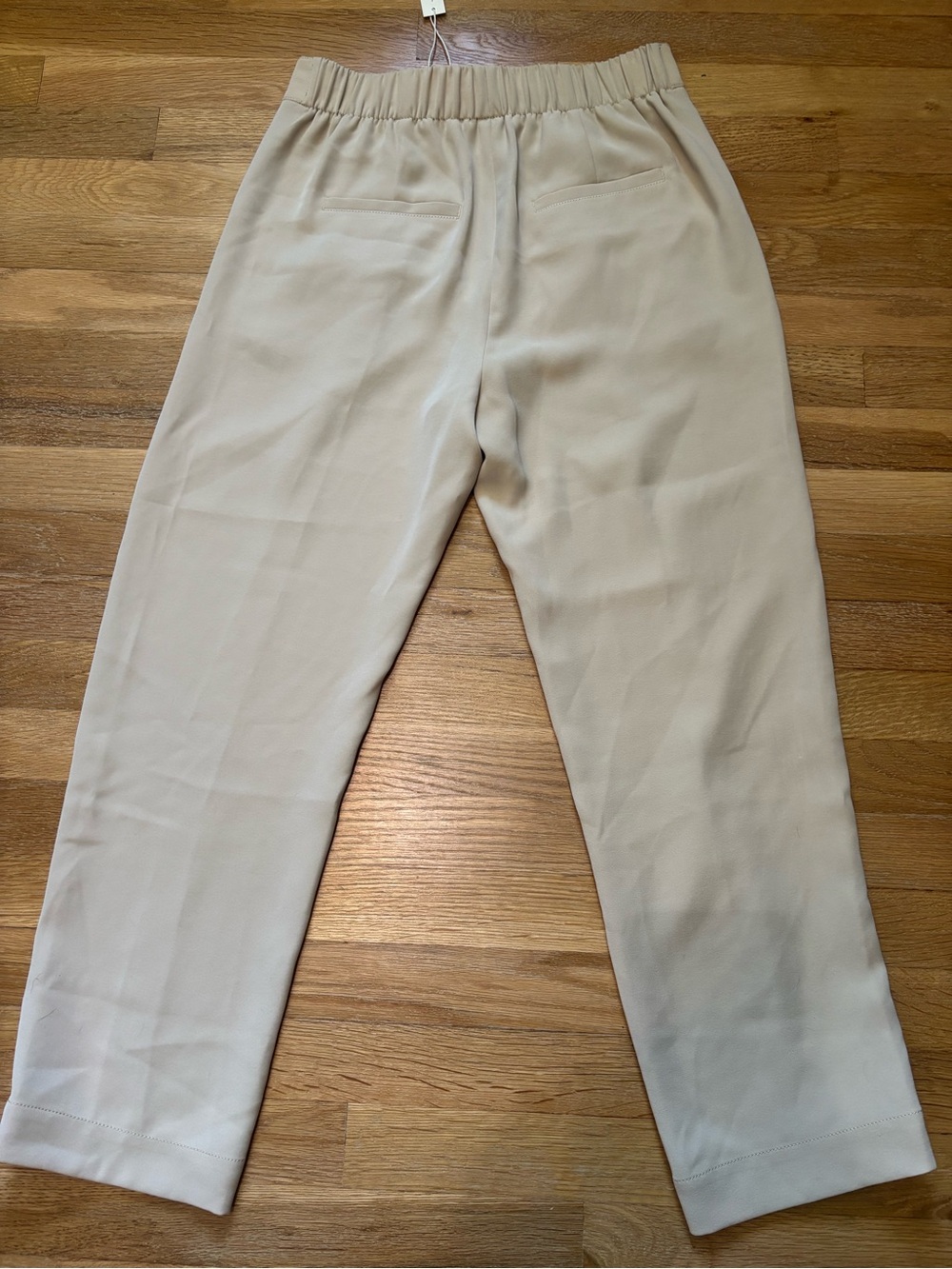 New - Women’s Vince Taupe Pants - Size Small - Elastic Waist Pleated Pockets - Picture 4 of 4